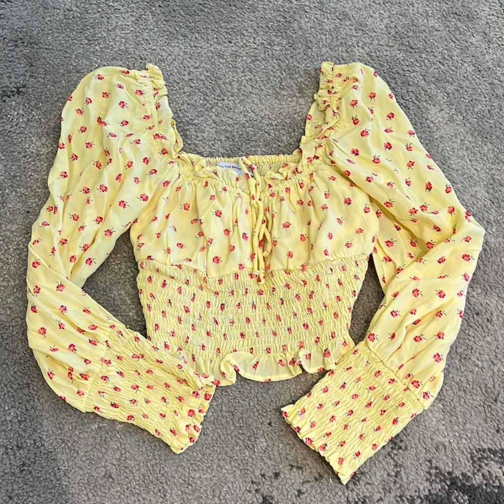Yellow Floral Revolve Top
